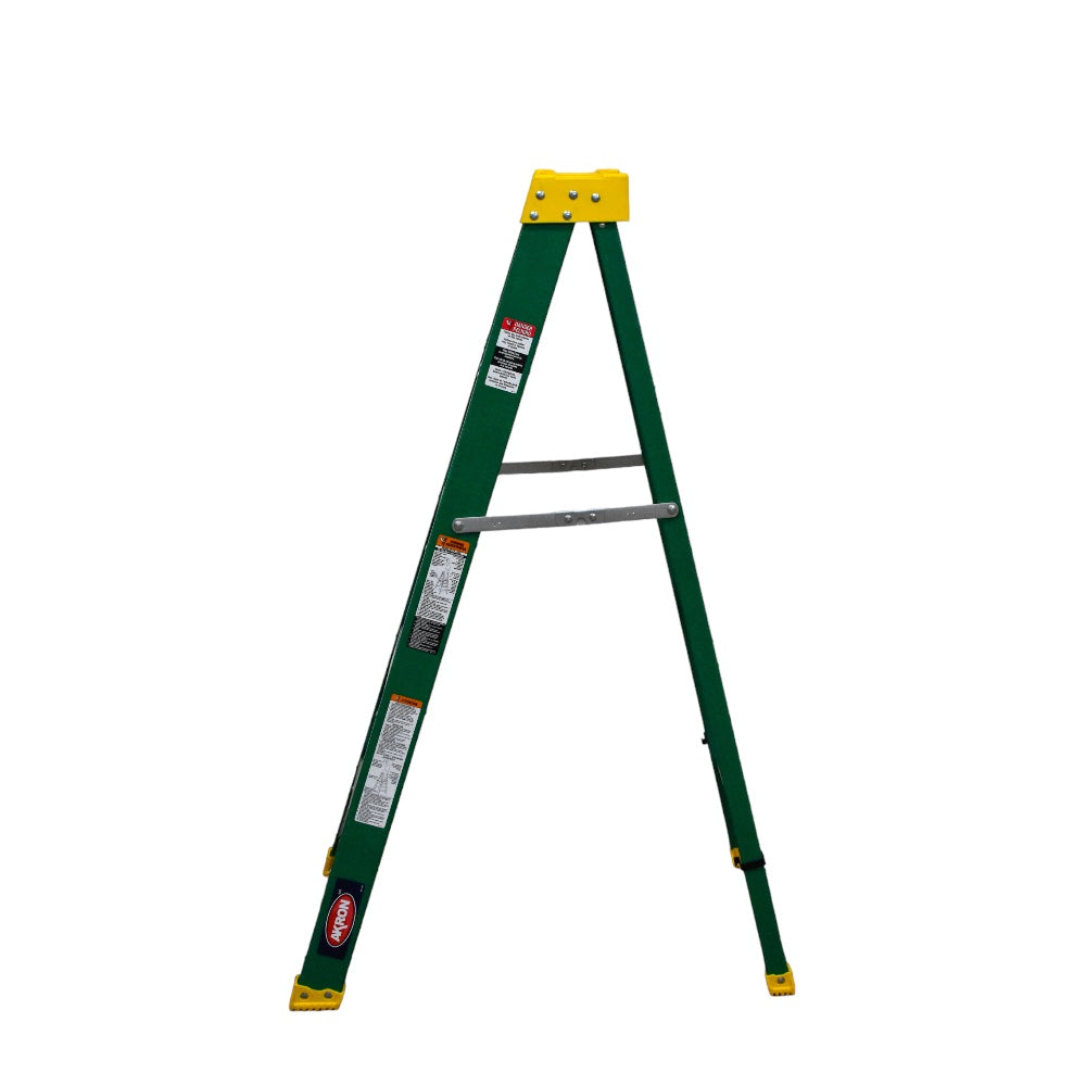 Escalera de Tijera Akron 77-88 | De Fibra de Vidrio | Altura 1.44m | 4 Peldaños | Uso Profesional (Tipo II)