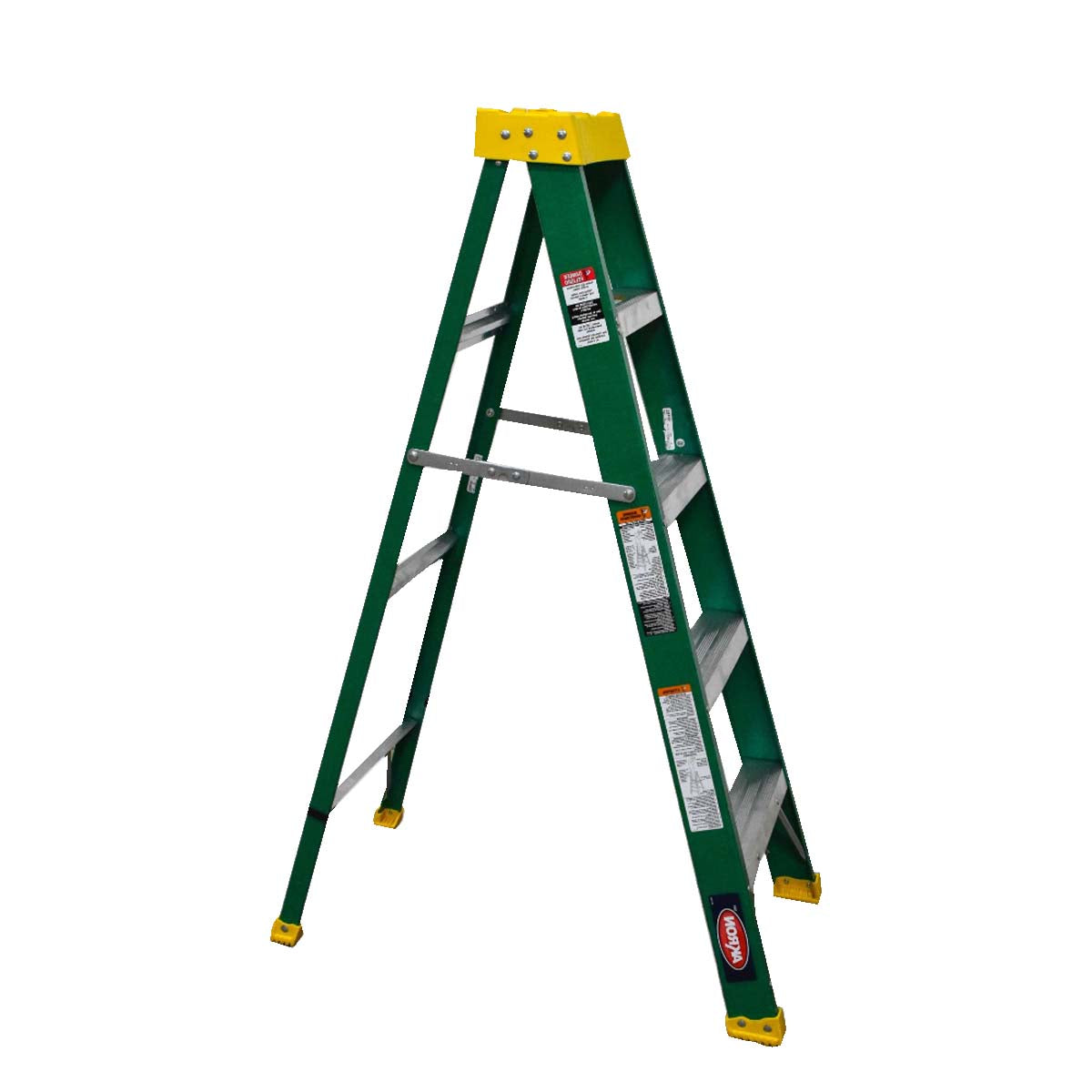 Escalera de Tijera Akron 77-88 | De Fibra de Vidrio | Altura 1.44m | 4 Peldaños | Uso Profesional (Tipo II)