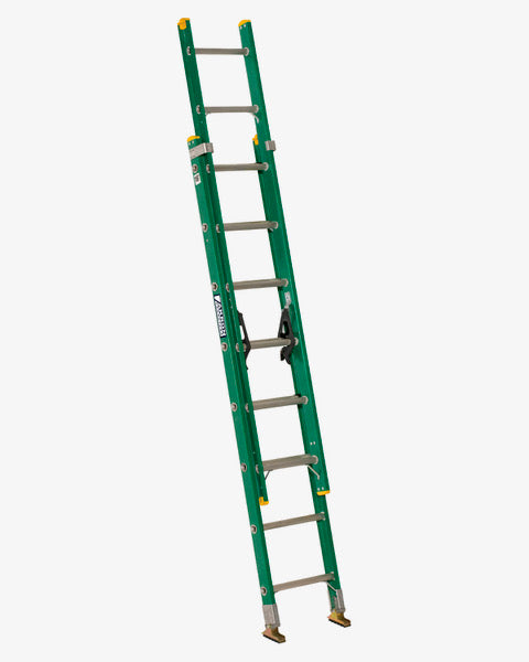 Escalera De Extensión Akron 77-96 | Fibra De Vidrio | 3.05m A 5.18m | 20 Escalones | Uso Profesional | Tipo ll | Capacidad De Carga 175kg