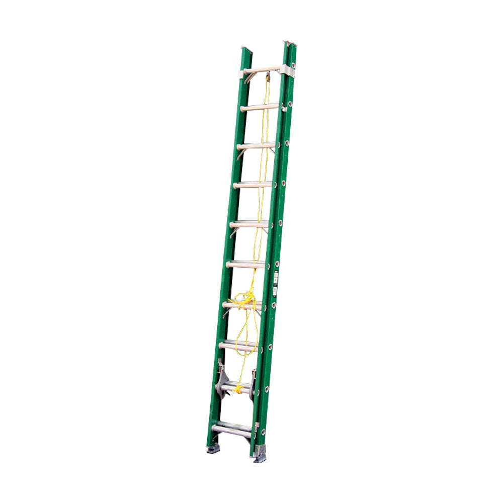 Escalera De Extensión Akron 77-96 | Fibra De Vidrio | 3.05m A 5.18m | 20 Escalones | Uso Profesional | Tipo ll | Capacidad De Carga 175kg