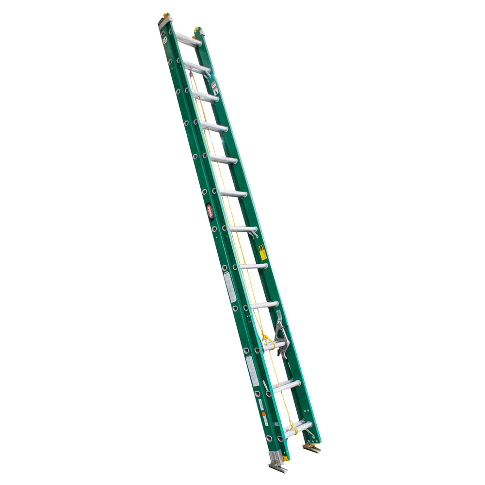 Escalera De Extensión Akron 77-97 | Fibra de Vidrio | 3.66m A 6.40m | 24 Escalones | Uso Profesional | Tipo ll | Capacidad De Carga 175kg