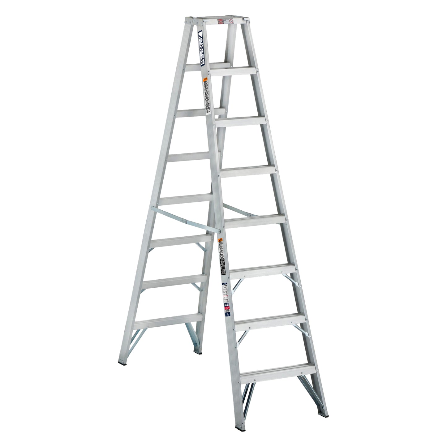 Escalera De Tijera Doble Akron 78-07 | De Aluminio | 2.44m | 14 Escalones | Uso Profesional | Tipo ll | Capacidad de Carga 175kg