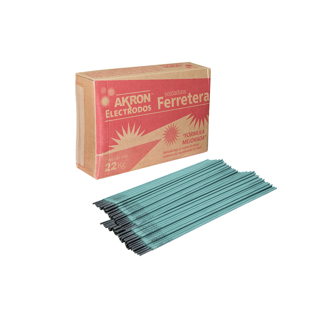 Soldadura 6013 Ferretera Akron 78-50F | 1/8"| Verde | 22 kg