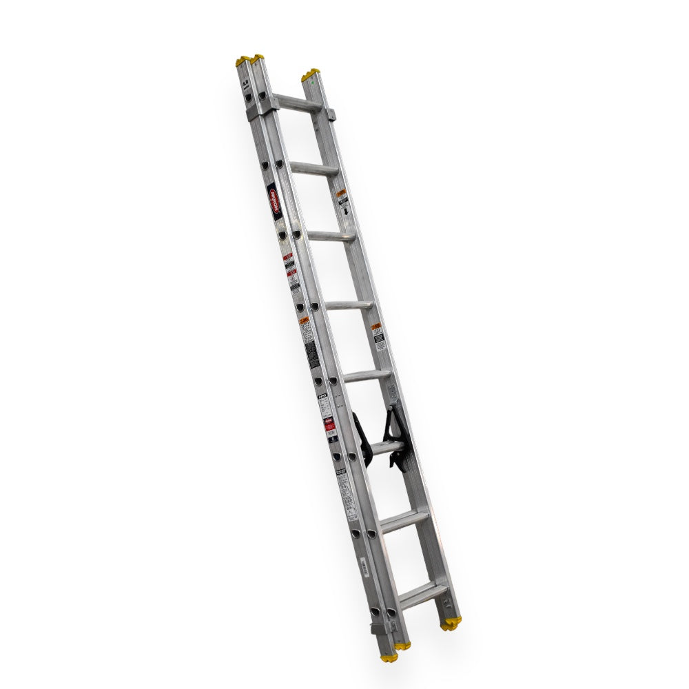 Escalera De Extensión Akron 79-11 | De Aluminio | Tubular | 2.44m A 3.96m | 16 Escalones | Uso Comercial | Tipo lll | Capacidad De Carga 150kg