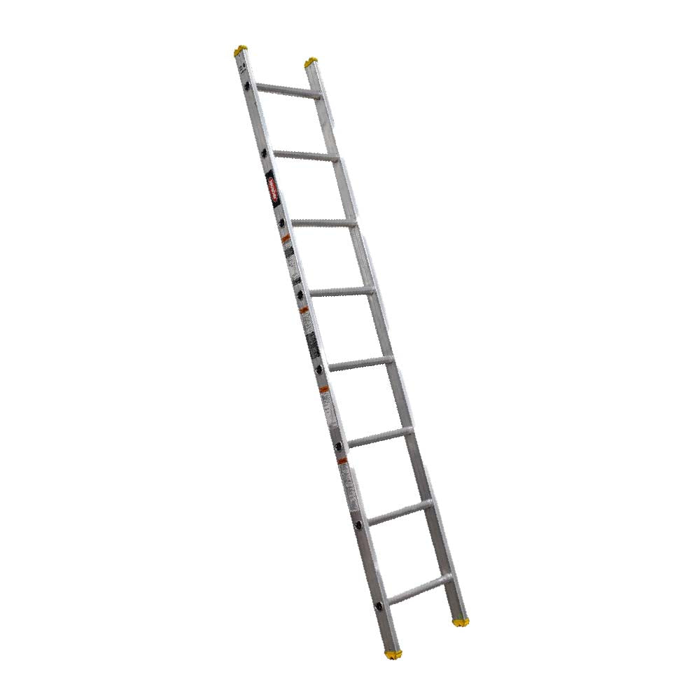 Escalera Recta Akron 79-33 | De Aluminio | Tubular | 2.44m | 8 Escalones | Uso Profesional | Tipo ll | Capacidad De Carga 175kg