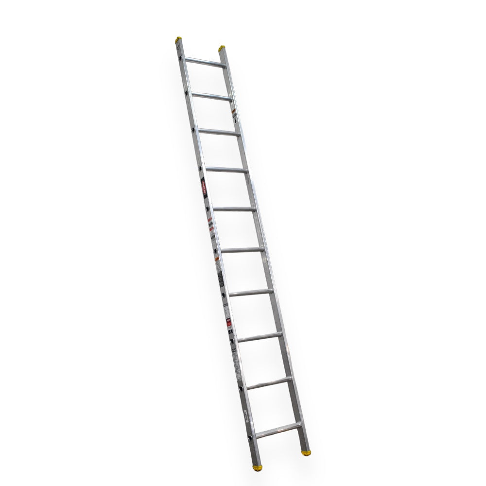 Escalera recta Akron 79-34 | De Aluminio | Tubular | 3.05m | 10 Escalones | Uso Profesional | Tipo ll | Capacidad De Carga 175kg