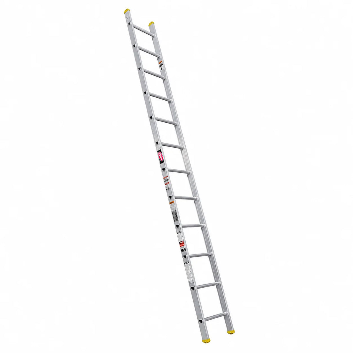Escalera Recta Akron 79-35 |De Aluminio | Tubular | 3.66m | 12 Escalones | Uso Profesional | Tipo ll | Capacidad De Carga 175kg