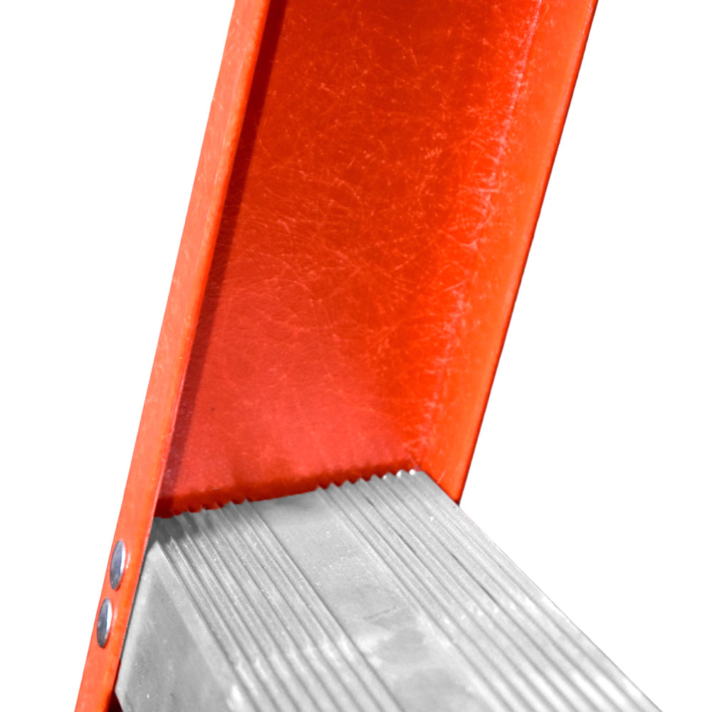 Escalera De Tijera Akron 80-93 | De Fibra de Vidrio | 1.83m | 5 Escalones | Uso Industrial Pesado | Tipo lA | Capacidad de Carga 225kg