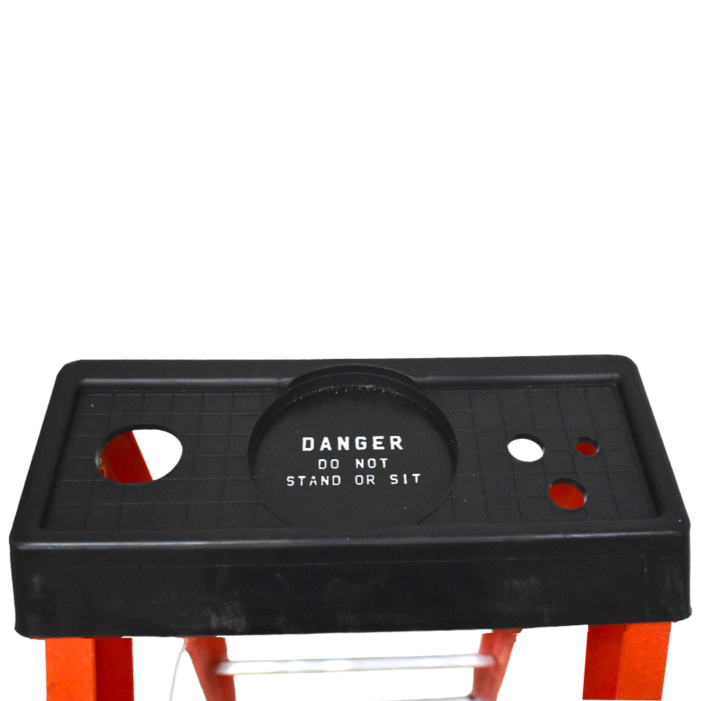 Escalera De Tijera Akron 80-95 | De Fibra de Vidrio | 2.44m | 7 Escalones | Uso Industrial Pesado | Tipo lA | Capacidad de Carga 225kg