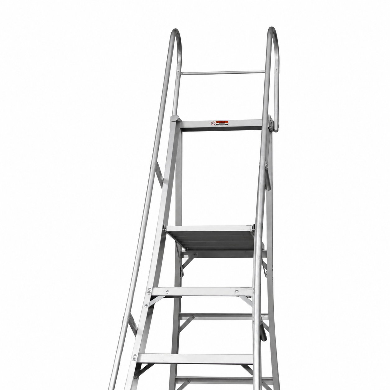 Escalera De Plataforma Rodante Akron 80-99 | De Aluminio | Altura a Plataforma 1.15m | 3 Escalones | Uso Industrial Pesado | Tipo lA | Capacidad De Carga 225kg