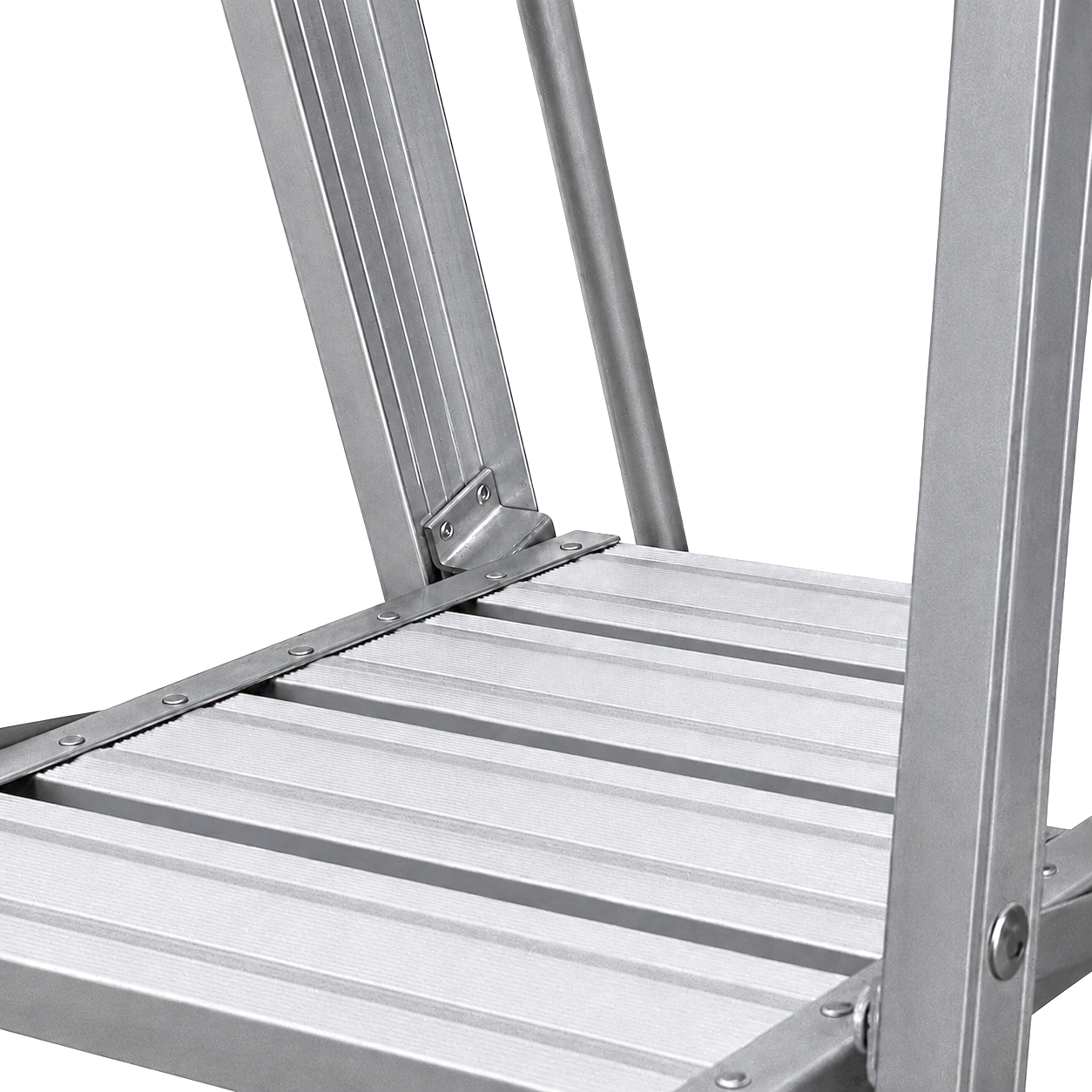 Escalera De Plataforma Rodante Akron 80-99 | De Aluminio | Altura a Plataforma 1.15m | 3 Escalones | Uso Industrial Pesado | Tipo lA | Capacidad De Carga 225kg
