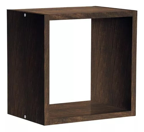 Cubo Simple Prat-k, color blanco y tabaco - Tabaco