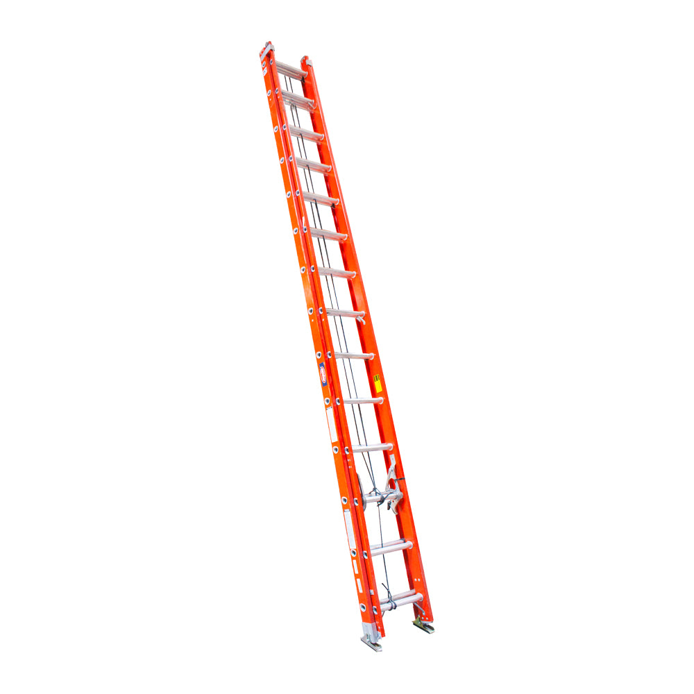 Escalera De Extensión Akron 81-25 | Fibra De Vidrio | 4.27m A 7.62m | 28 Escalones | Uso Industrial Pesado | Tipo lA | Capacidad De Carga 225kg