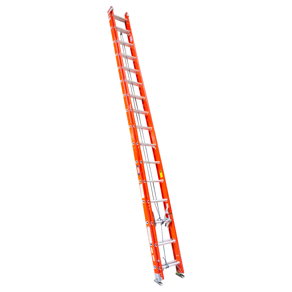 Escalera De Extensión Akron 81-26 | Fibra de Vidrio | 4.88m A 8.84m | 32 Escalones | Uso Industrial Pesado | Tipo lA | Capacidad De Carga 225kg