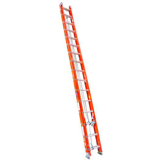 Escalera De Extensión Akron 81-26 | Fibra de Vidrio | 4.88m A 8.84m | 32 Escalones | Uso Industrial Pesado | Tipo lA | Capacidad De Carga 225kg