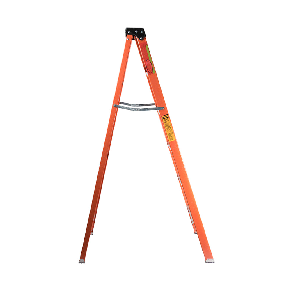 Escalera De tijera Akron 81-56 | De Fibra de Vidrio | 1.83m | 5 Escalones | Uso Doméstico | Capacidad De Carga 90kg | Plataforma Plástica