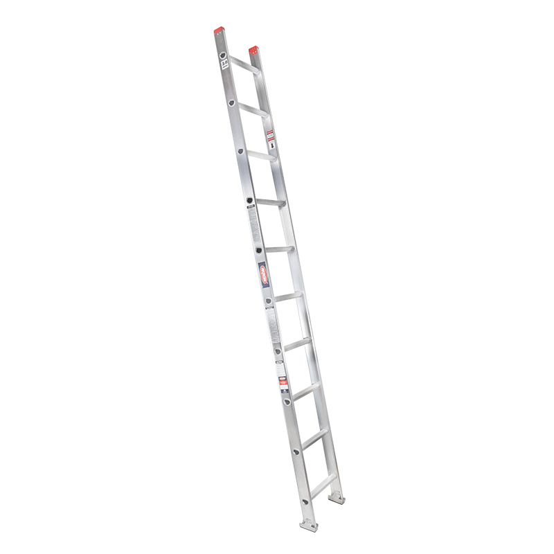 Escalera Recta Akron 81-98 | De Aluminio | De Canal | 3.05m | 10 Escalones | Uso Comercial | Tipo lll | Capacidad De Carga 150kg