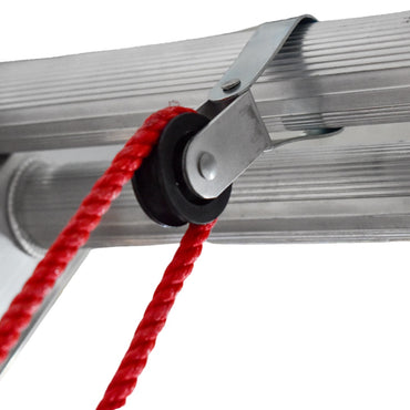 Escalera De Extensión Akron 82-01 | De Aluminio | De Canal | 3.05m A 5.18m | 20 Escalones | Uso Comercial | Tipo lll | Capacidad De Carga 150kg