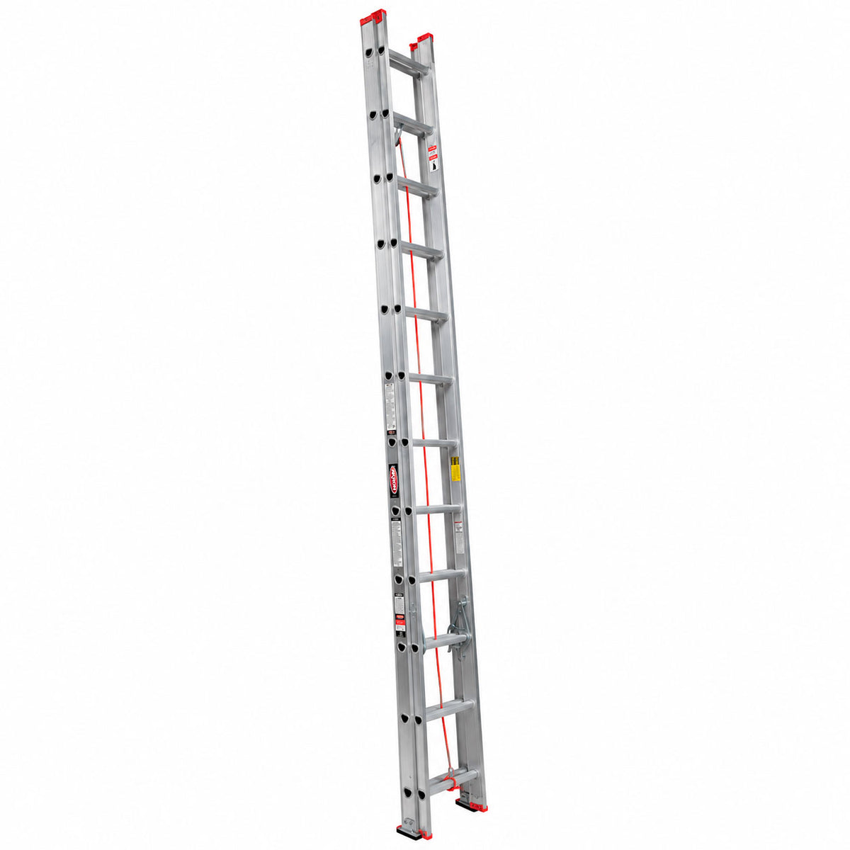 Escalera De Extensión Akron 82-02 | De Aluminio | De Canal | 3.66m A 6.40m | 24 Escalones | Uso Comercial | Tipo lll | Capacidad De Carga 150kg