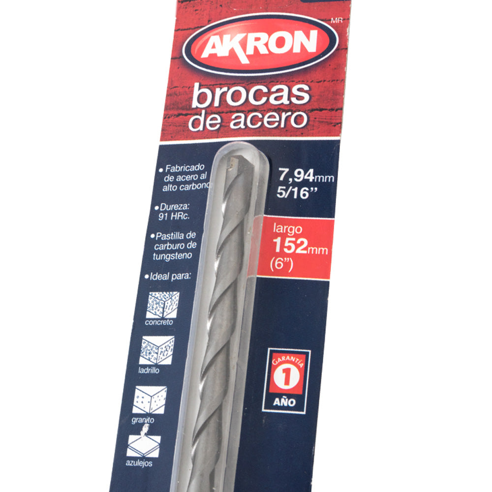 Broca para Concreto Akron 89-24 | 1 pza | 5/16 x 4"