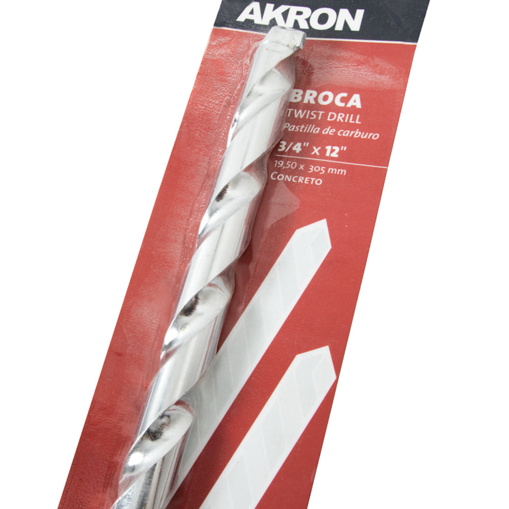 Broca para Concreto Akron 89-33 | 1 pza | 3/4 x 12"