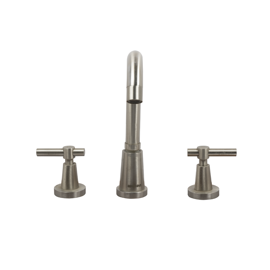 Mezcladora para Lavabo de Cocina con 8” Mod. Pisa - Satín Niquel