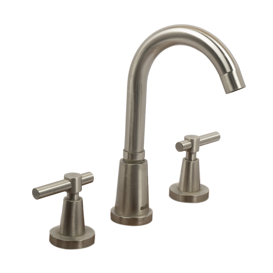 Mezcladora para Lavabo de Cocina con 8” Mod. Pisa - Satín Niquel