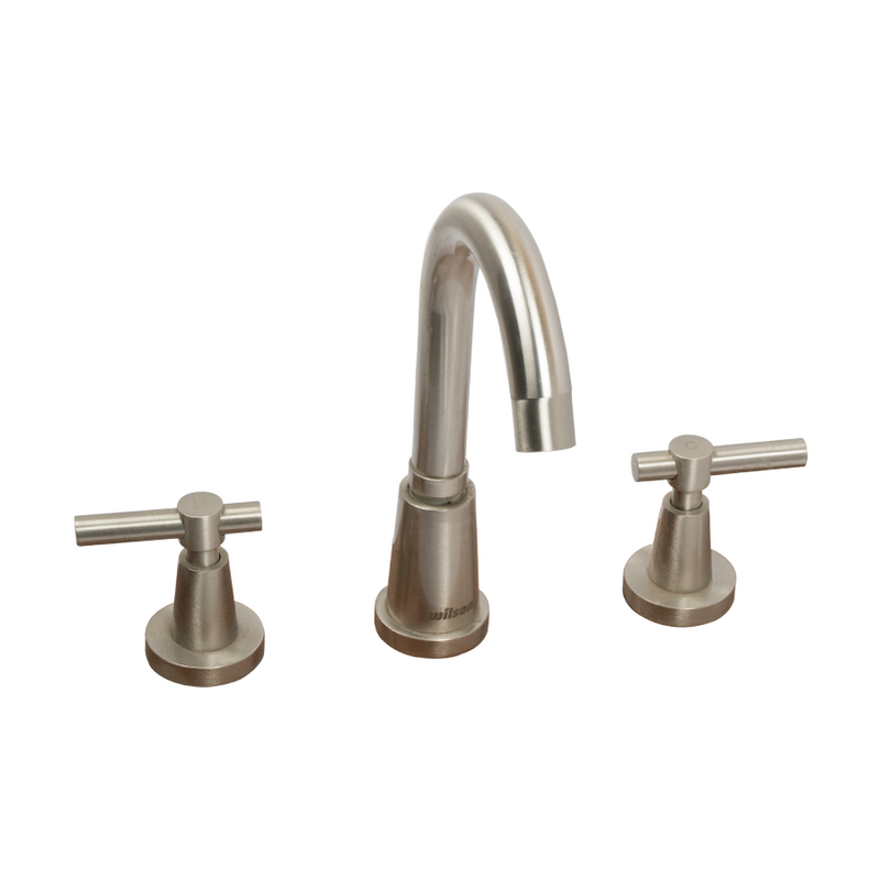 Mezcladora para Lavabo de Cocina | Wilson | 90-11 | 8” | Mod. Pisa | Satín Niquel