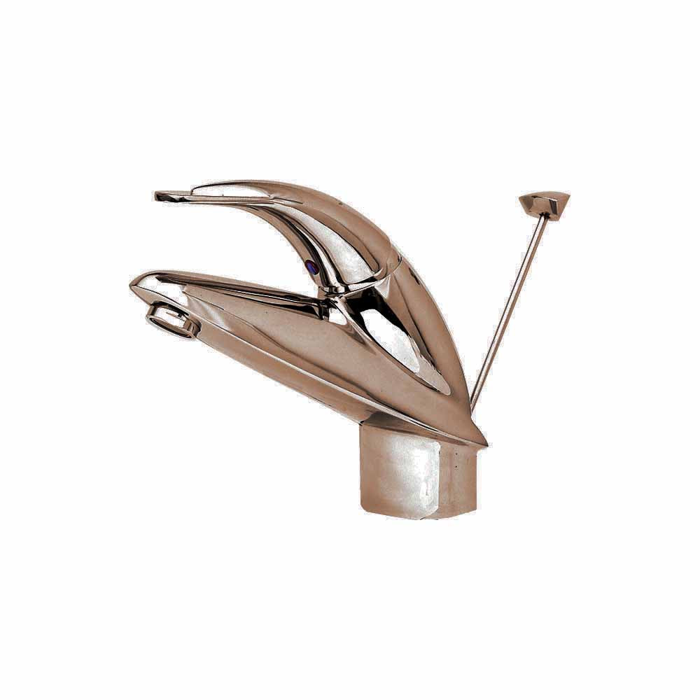 Mezcladora para Lavabo con Desagüe Mod. Biella - Satín Niquel