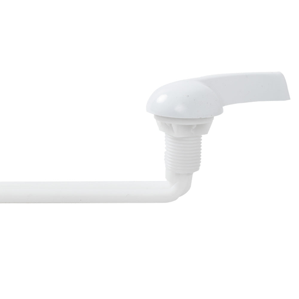 Palanca para WC, Blanca y Cromada - Blanca