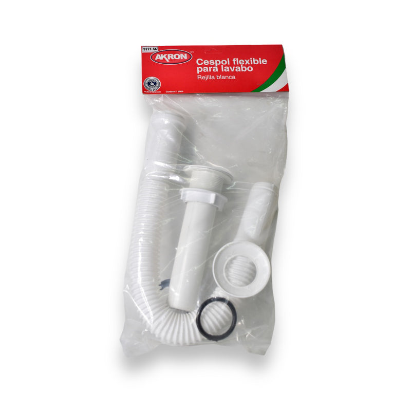 Céspol Akron 9771 | de PVC|  para Fregadero | Blanco