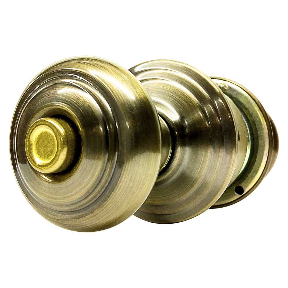 Cerradura para Baño y Acceso Principal de Latón Antiguo - Puerta de Baño 1