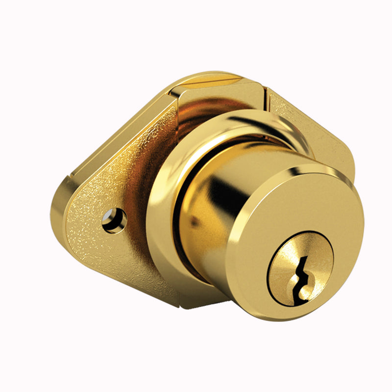 Cerradura para Mueble Cromada y Latonada - 21/Latonada
