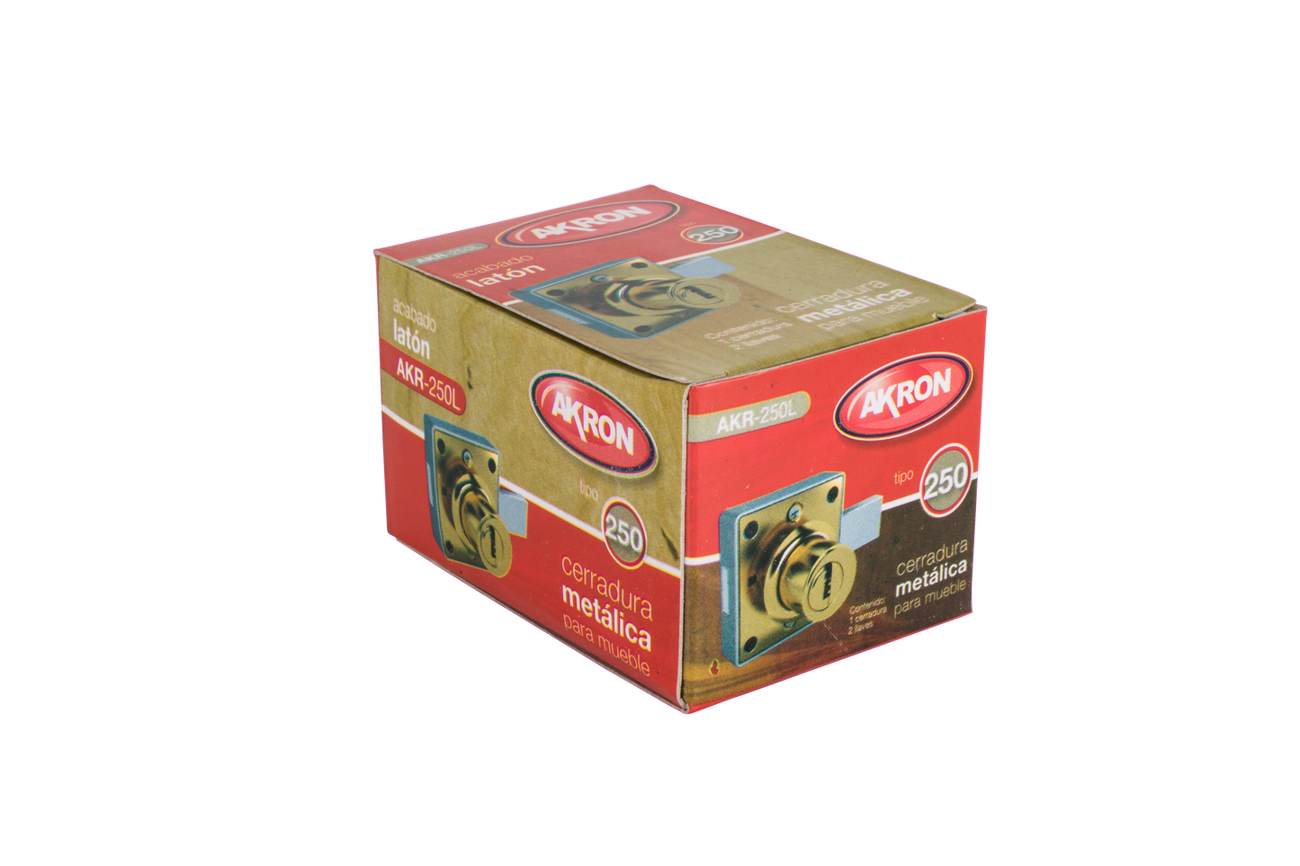 Cerradura para Mueble Akron AKR-250L | 250/Latonada