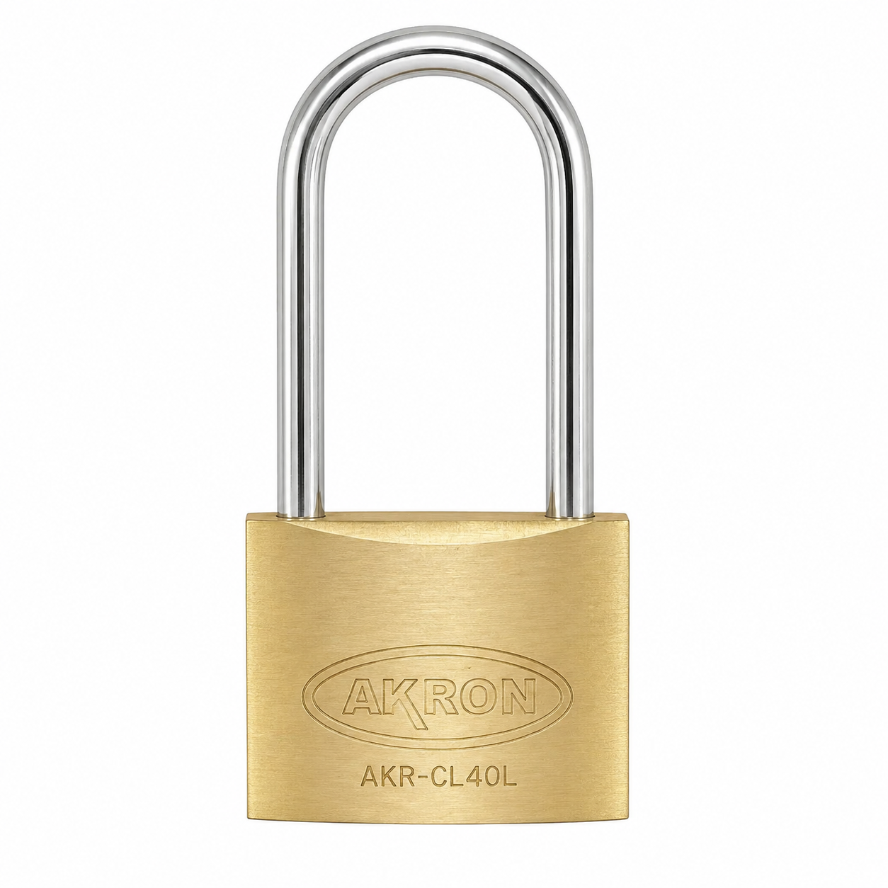 Candado de Latón Pulido Akron AKR-CL40L | Gancho Largo | 40 mm
