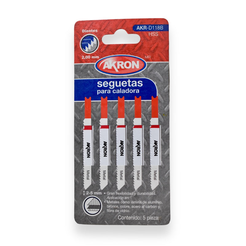 Segueta para Caladora, Zanco T - U, 5 Piezas - Zanco U SúperFina
