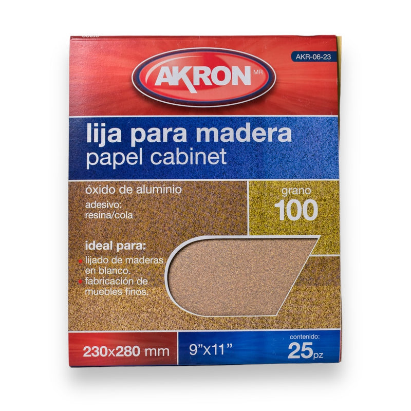 Lija de Madera 25 Piezas Varias Medidas - Grano 100
