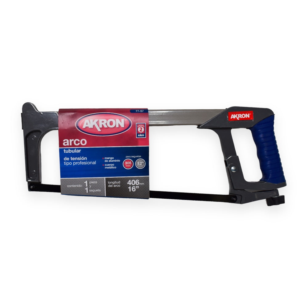 Arco Tubular Akron 77-57| de Tensión 16" (406mm) | para Segueta |Profesional