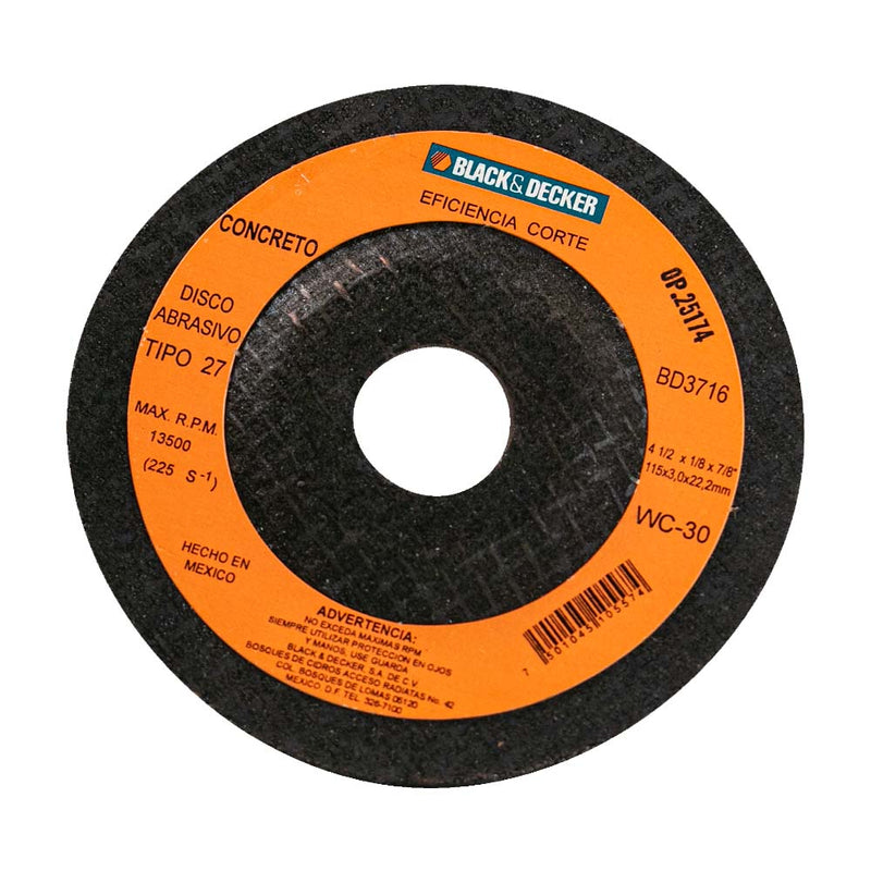 Disco de Corte para Concreto 4-1/2