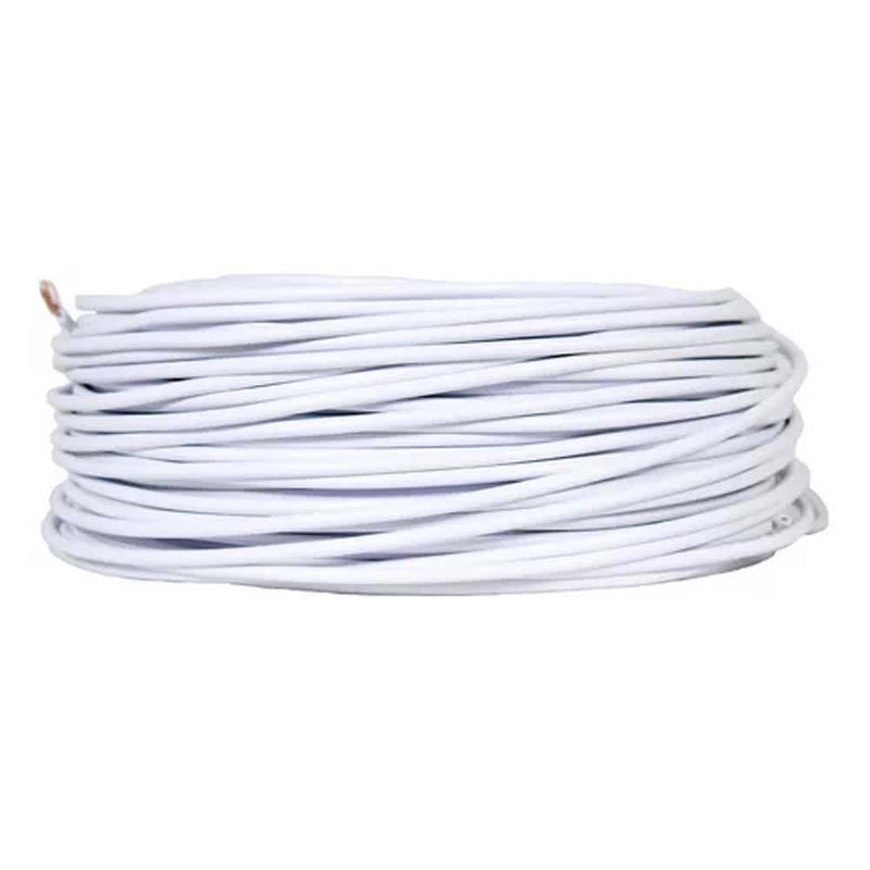 Cable de Alucobre Antiflama, 100 metros, Kebel - Cal. 10 blanco