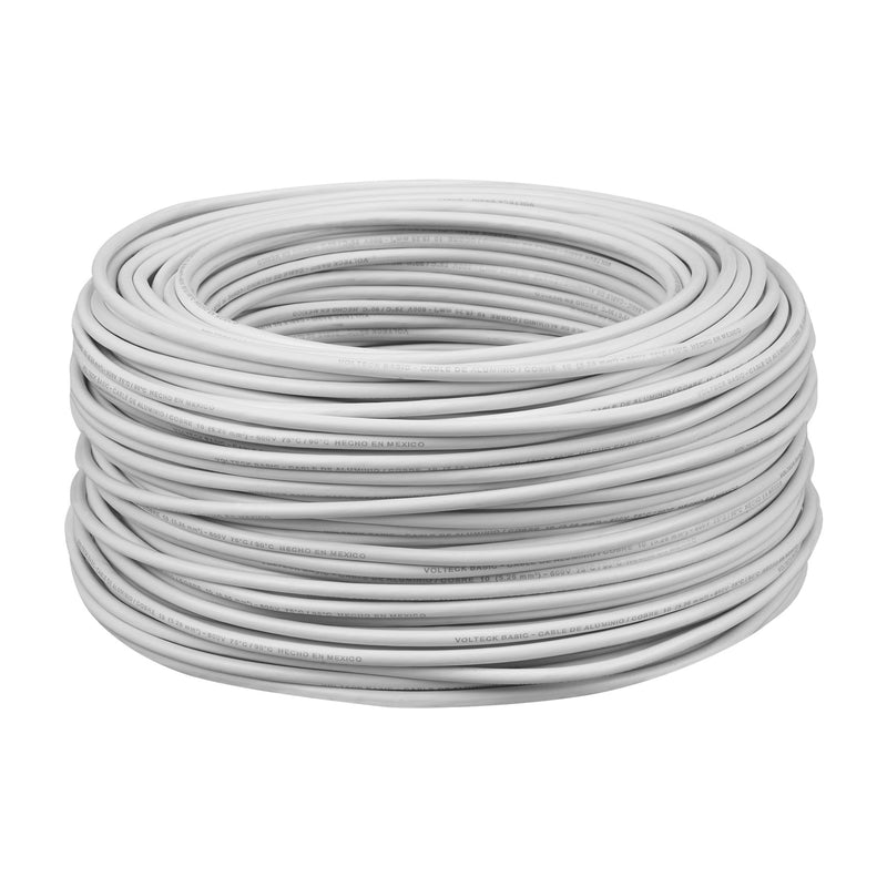 Cable de Alucobre Antiflama, 100 metros, Kebel - Cal. 12 blanco