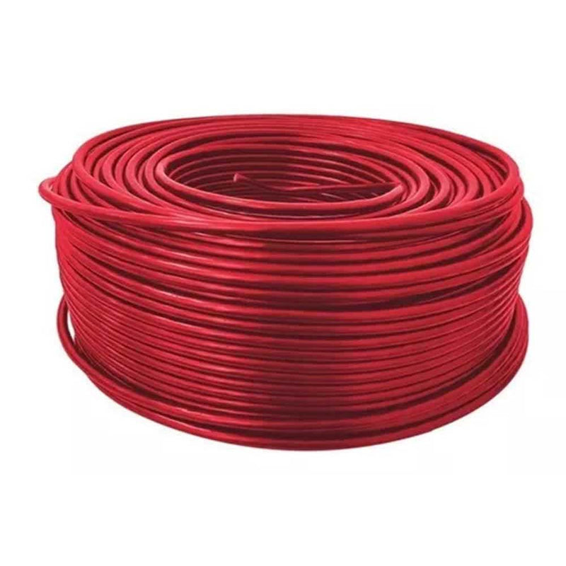 Cable 100% Cobre Antiflama, 100 Metros, Colores Verde, Blanco, Rojo y Negro - Calibres 10, 12 y 14 - Cal. 14 rojo