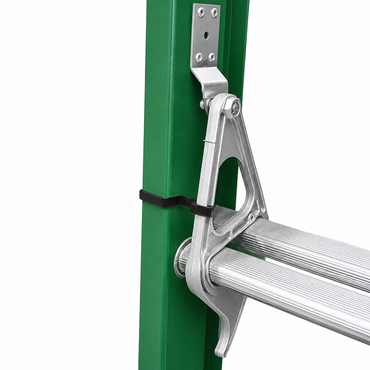 Escalera De Extensión Akron 77-97 | Fibra de Vidrio | 3.66m A 6.40m | 24 Escalones | Uso Profesional | Tipo ll | Capacidad De Carga 175kg