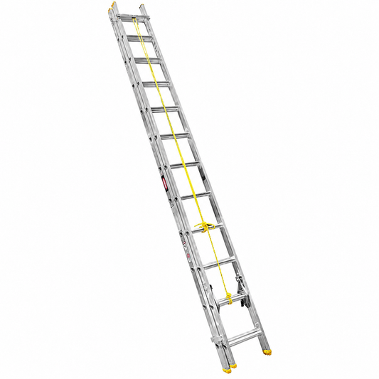 Escalera De Extensión Akron 77-317 | De Aluminio | Tubular | 3.66m a 6.40m | 24 Escalones | Uso Profesional | Tipo ll | Capacidad De Carga 175kg