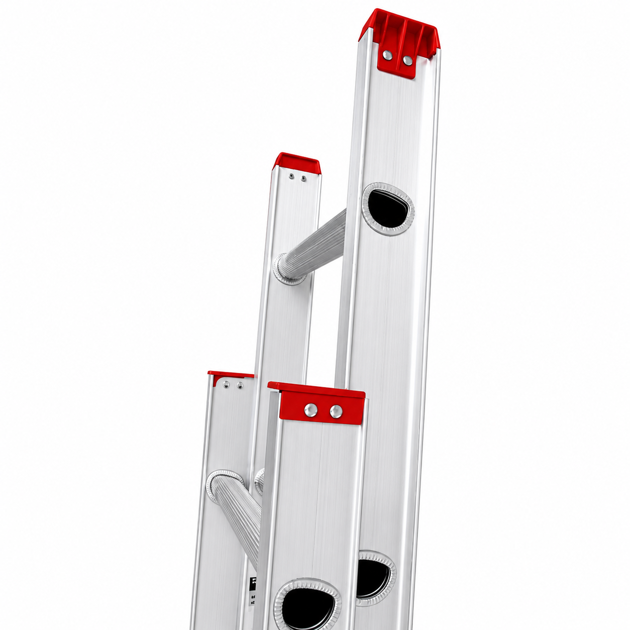Escalera De Extensión Akron 82-00 | De Aluminio | De Canal | 2.44m A 3.96m | 16 Escalones | Uso Comercial | Tipo lll | Capacidad De Carga 150kg