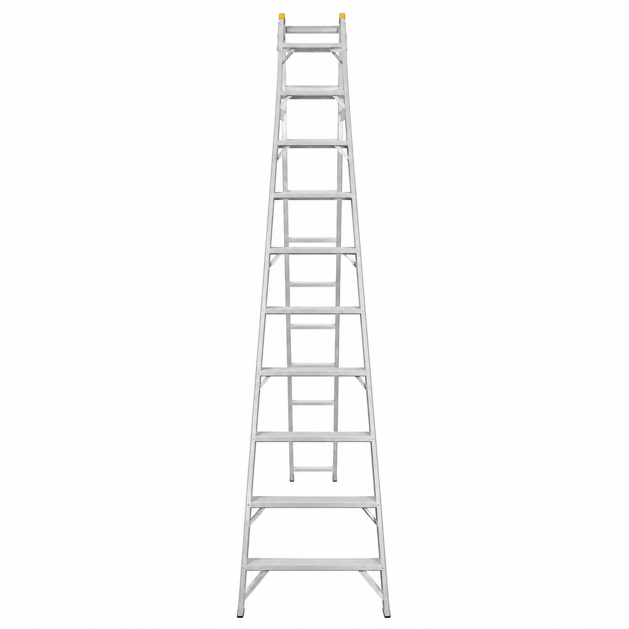 Escalera Convertible Akron 77-21 | De Aluminio | Tijera 3.18m | Extensión 5.50m | 21 Escalones | Uso Profesional | Tipo ll | Capacidad De Carga 175kg