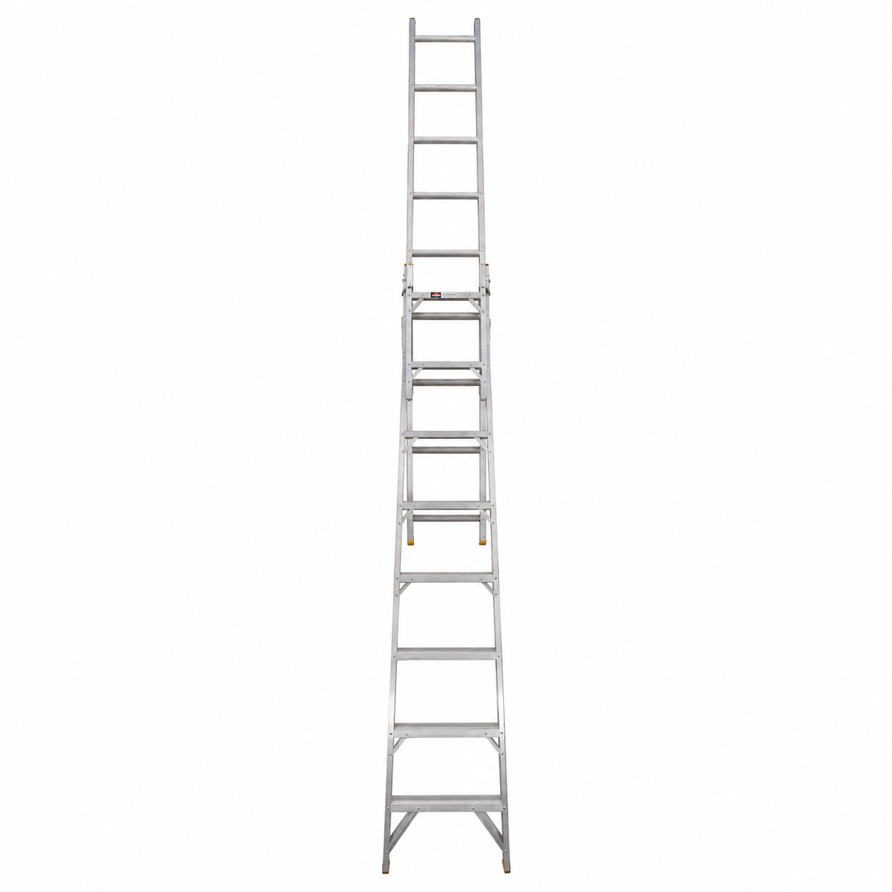 Escalera Convertible Akron 77-21 | De Aluminio | Tijera 3.18m | Extensión 5.50m | 21 Escalones | Uso Profesional | Tipo ll | Capacidad De Carga 175kg