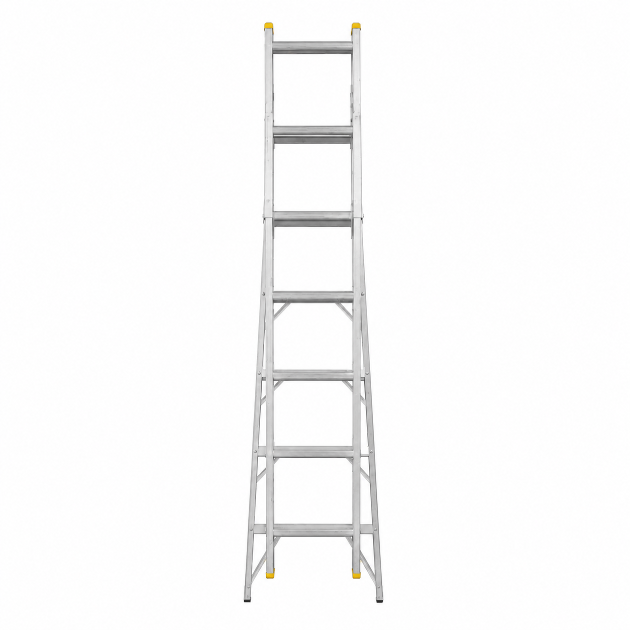 Escalera Convertible Akron 77-19 | De Aluminio | Tijera 1.99m | Extensión 3.30m | 13 Escalones | Uso Profesional | Tipo ll | Capacidad De Carga 175kg