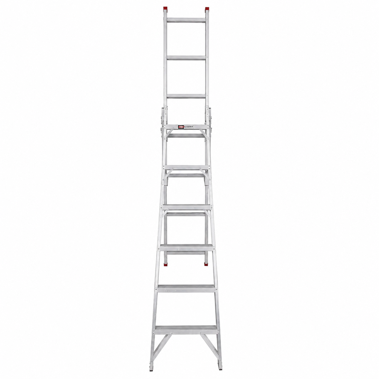 Escalera Convertible Akron 82-05 | De Aluminio | Tijera 1.99m | Extensión 3.30m| 13 Escalones | Uso Comercial | Tipo lll | Capacidad De Carga 150kg