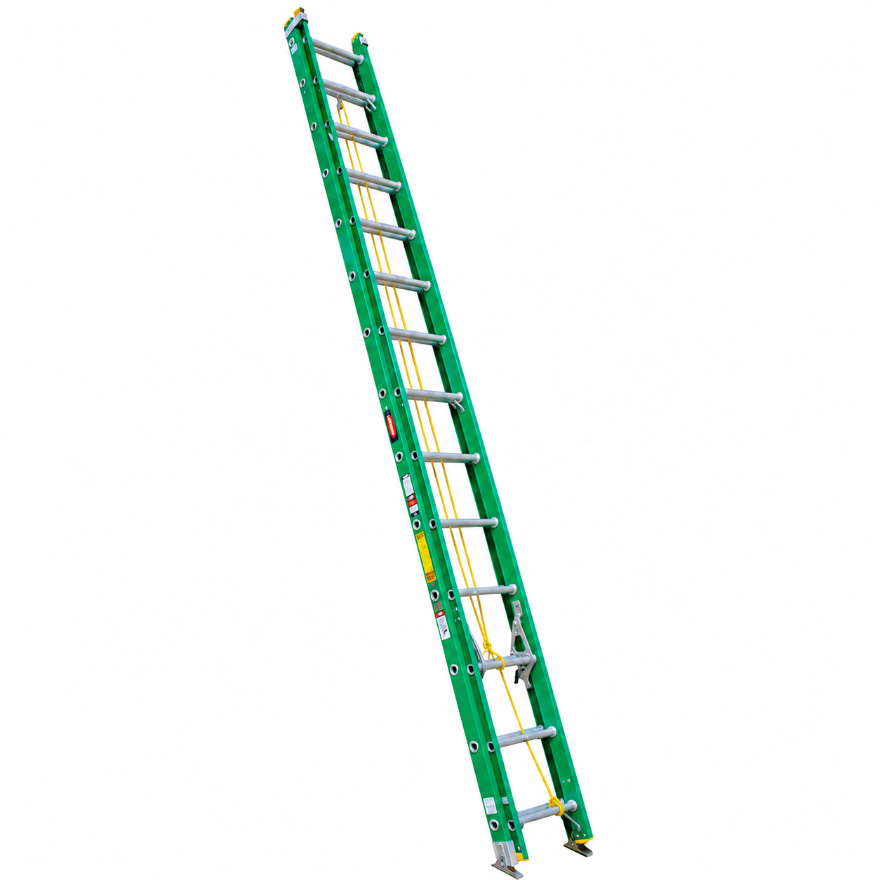 Escalera De Extensión Akron 77-98 | Fibra De Vidrio | 4.27m A 7.62m | 28 Escalones | Uso Profesional | Tipo ll | Capacidad De Carga 175kg